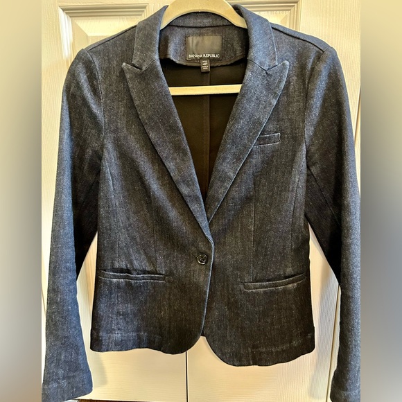 Banana Republic Jackets & Blazers - Banana Republic Jeans Blazer Dark Wash